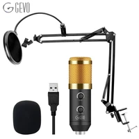 usb condenser microphone for computer with adjustable metal arm stand mic for gaming podcast live streaming for mac windows pc