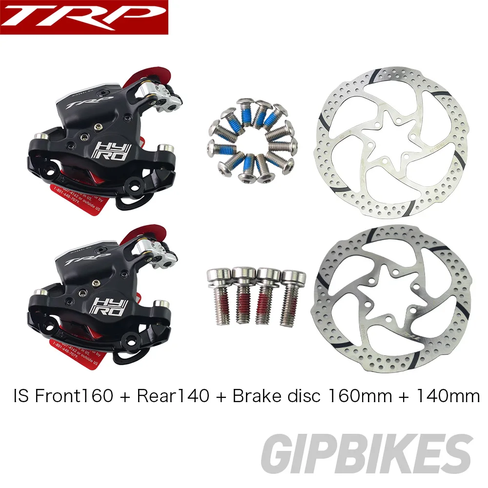 F160R140 disc160 140 TRP HY/RD штыревой кабель с приводом гидравлический дисковый тормозной суппорт 160 мм w/or w/o ротор передний/задний/комплект HYRD ROAD Черный - Цвет: F160R140 disc160 140