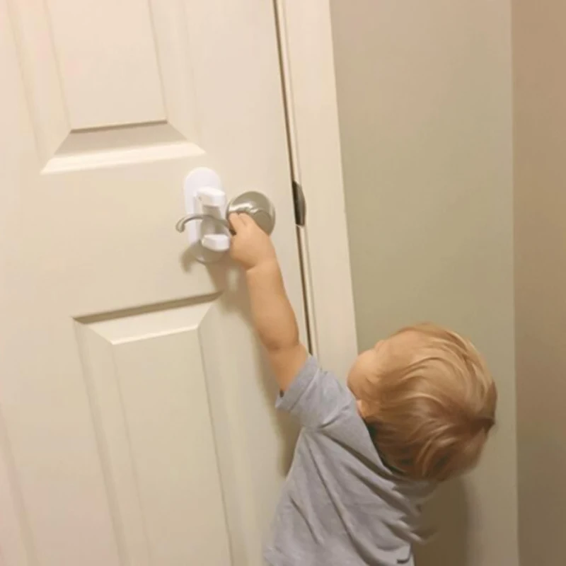 Детский защитный замок дверной рычаг ручки клейкий совместимый с