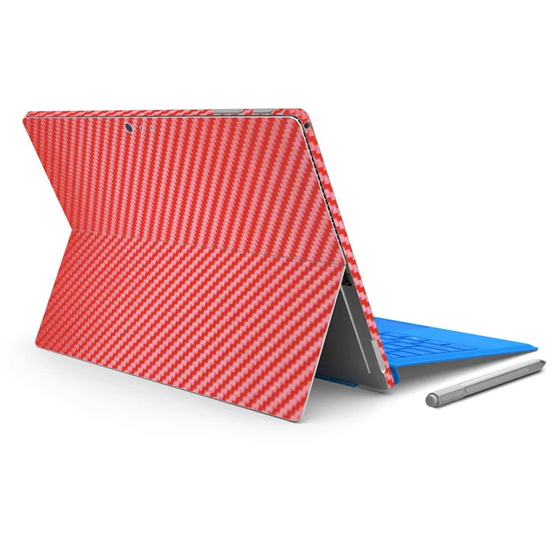 Для microsoft Surface PRO 4 текстурированные углеродного волокна наклейка обёрточная бумага Стикеры кожи чехол для поверхности pro4