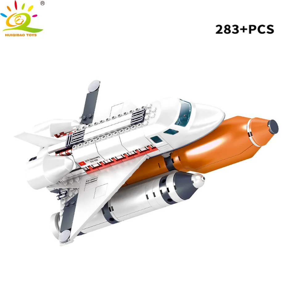 HUIQIBAO игрушки 1043 шт 3в1 авиационный спутниковый ракета шаттл строительные блоки