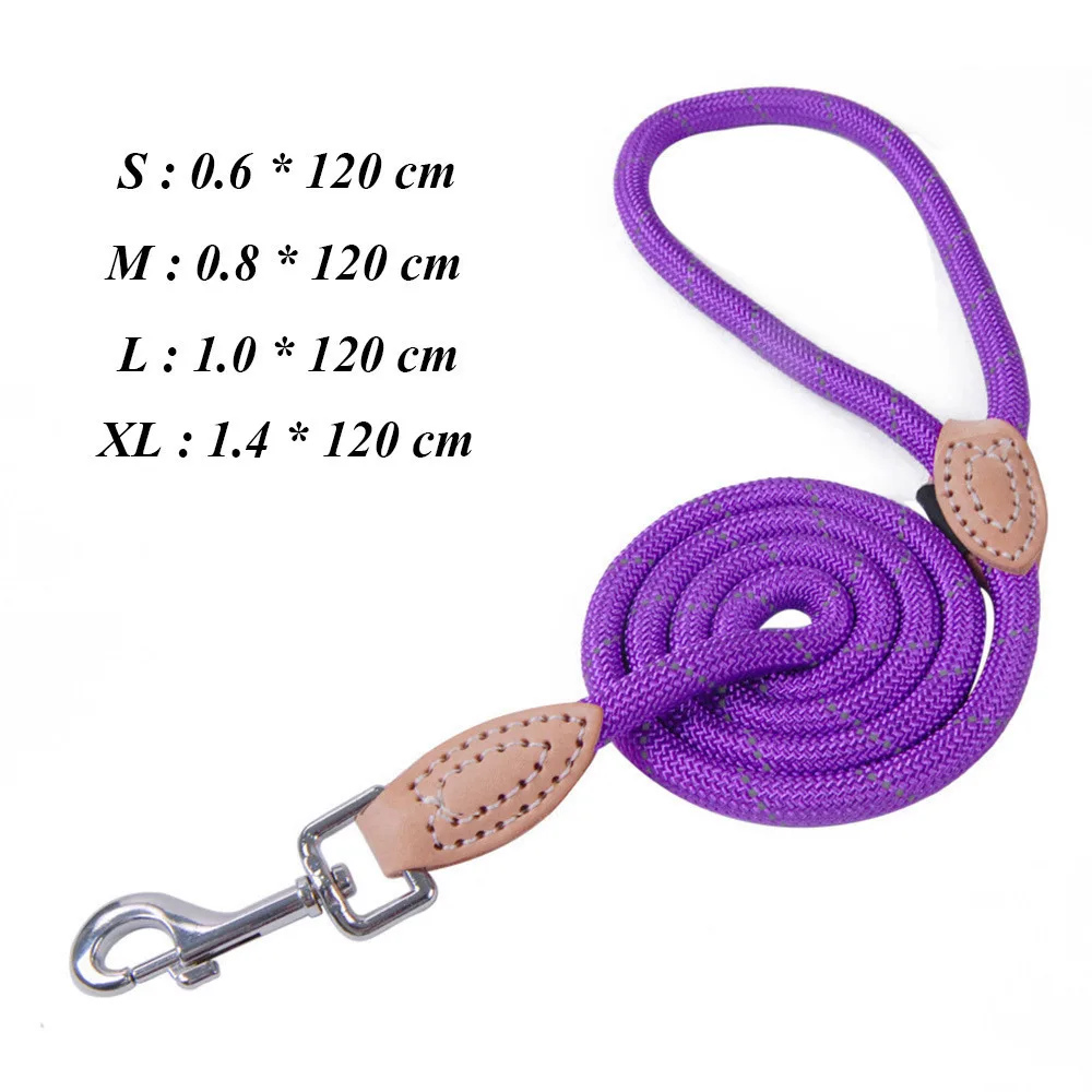 Hook Leash Purple Поводок для собак для больших собак поводки для домашних животных однотонный нейлоновый поводок для щенка для маленьких собак базовый поводок для домашних животных для собачьи продукты Домашние животные PY0237 - Цвет: Hook Leash Purple