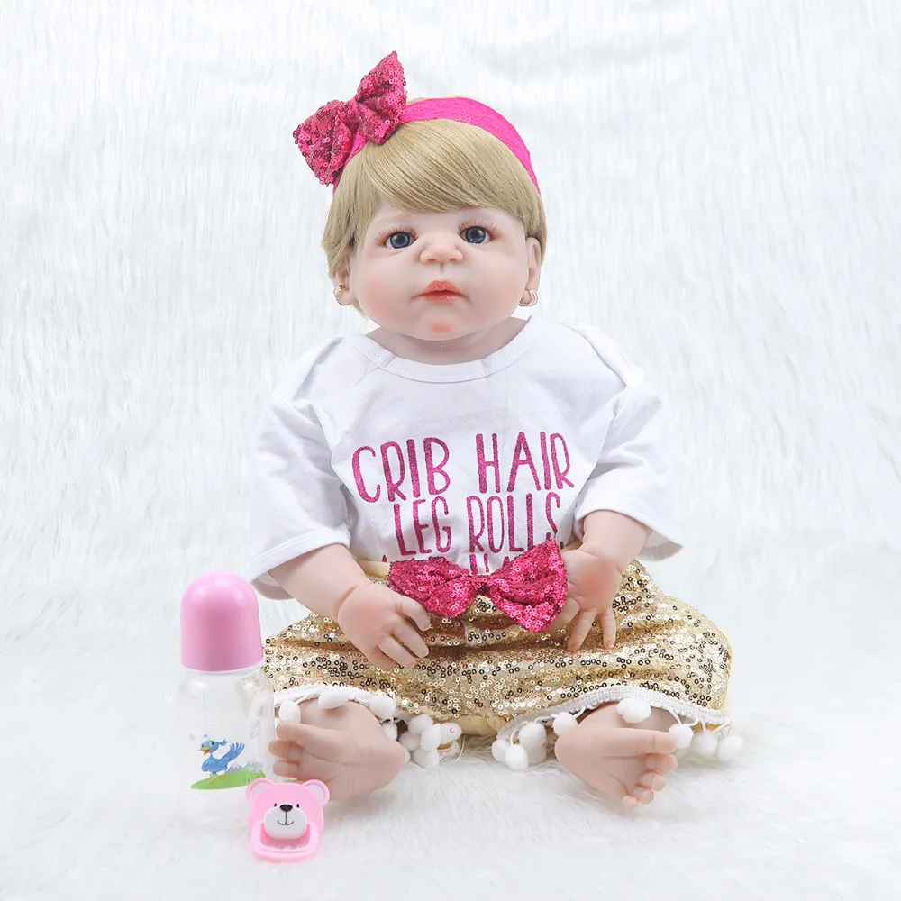 

Кукла новорожденная силиконовая, полностью силиконовая кукла-Реборн, кукла принцесса, подарок для новорожденных, 22 дюйма, 55 см