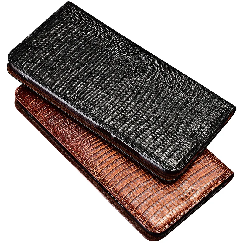 

Phone Case For Xiaomi Mi A1 A2 A3 Lite Lizard Grain Flip Case Magnetic Stand Genuien Leather Phone Cover