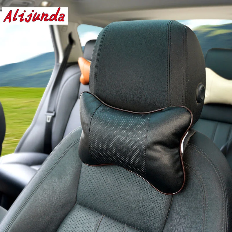 Подушка под шею для автомобиля подголовник из искусственной кожи Mazda 2 3 5 6 Mitsubishi