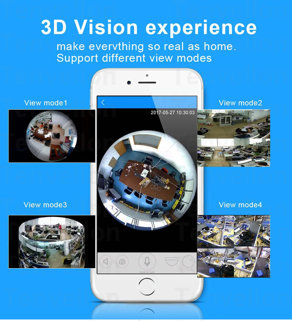 1080P Wi Fi рыбий глаз камера 360 градусов Лампа VR 3 0 MP панорамная Беспроводная ip ночное
