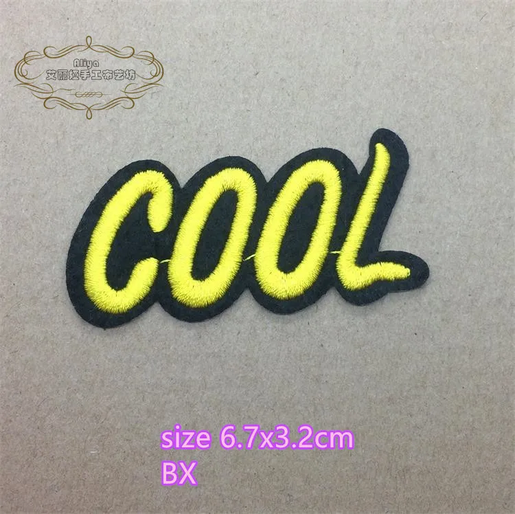 1 pcs OMG cool Love BAM BOOM words embroidered iron on patches cloth accessories bag hat repair Appliques phone decor diy | Дом и сад