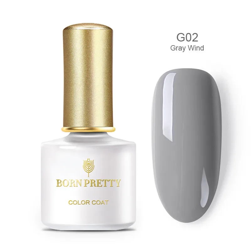 BP-G02 BORN PRETTY 6 мл Гель-лак для ногтей серая серия замачиваемый УФ-гель для ногтей лак для Ногтей Стойкий чистый лак для ногтей - Цвет: BP-G02