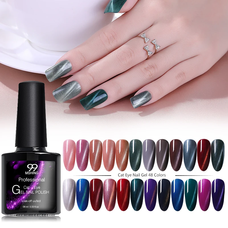 Mshing99 3D кошачий глаз Гель-лак для ногтей vernis Полупостоянный УФ-лак для маникюрный гель для ногтей праймер верхнее покрытие Гель-лак