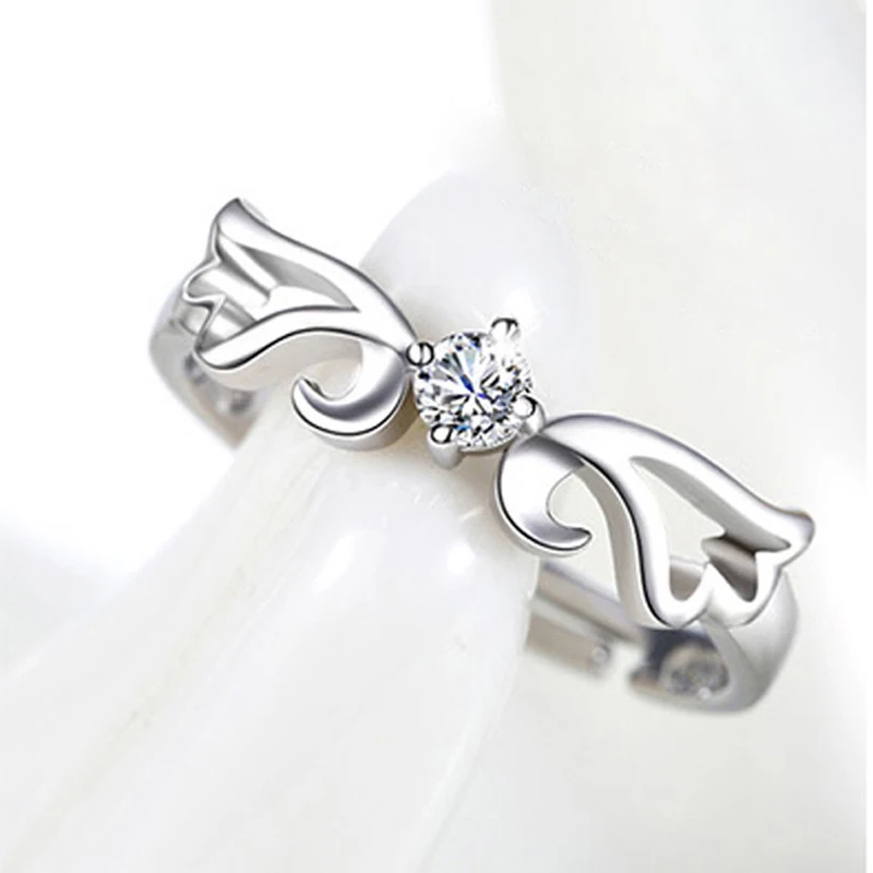 Кольцо из серебра 925 пробы с фианитом 1 шт.|ring 925|wedding ringsring for |