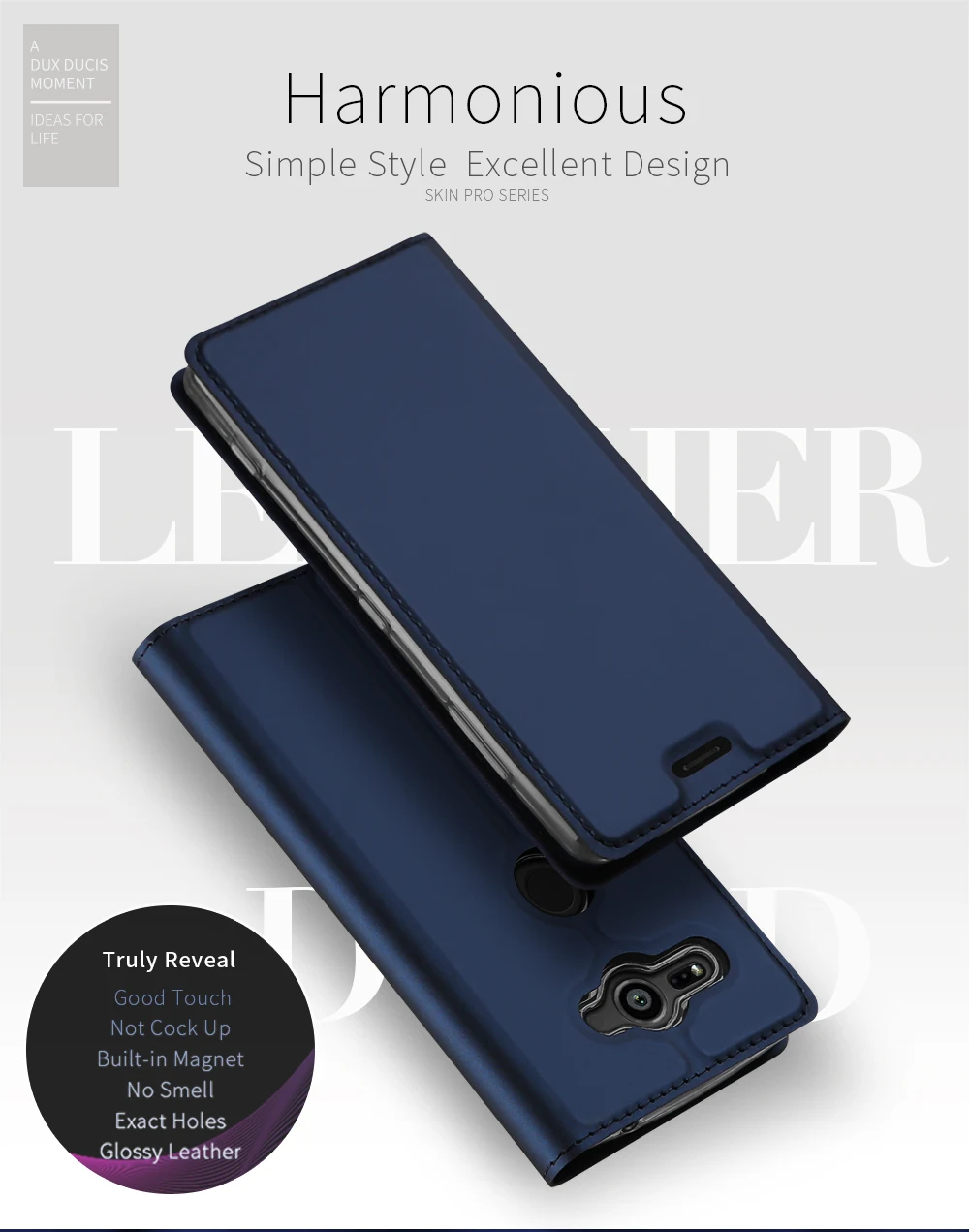 DUX DUCIS роскошный флип из искусственной кожи чехол для sony Xperia XZ2 компактный кошелек чехол для телефона для sony XZ2 Compact H8314 H8324 Dual Sim