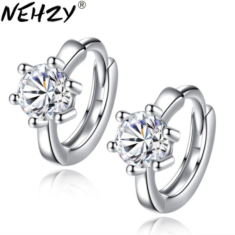 

Женские серьги-гвоздики из циркония, серьги с восемью сердечками и восемью круглые серьги-обруч