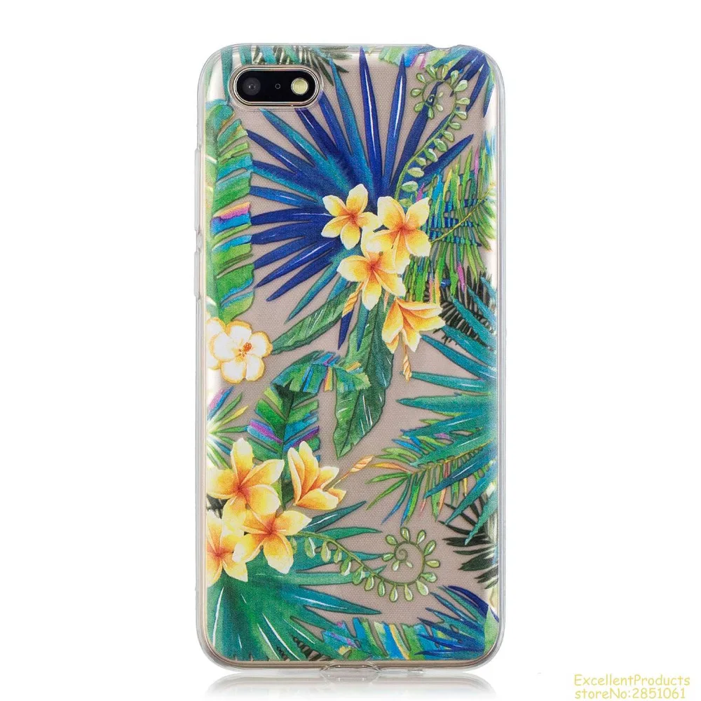 Чехол для huawei Y5 2018 Мягкий ТПУ чехол с милым мультипликационным принтом