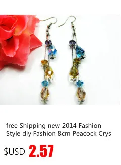 Elegant 9*13mm waterdrop orange baking paint glass beads dangle earrings for women long drop eardrop hot sale diy jewelry B3160