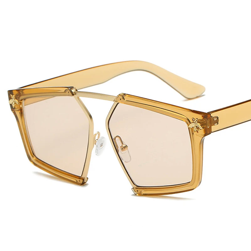 AMII 2018 Bee pattern Sunglasses Ms Brand Designer Sun Glasses Driving Oculos De Sol Masculino Grandmaster Square Sunglass | Аксессуары