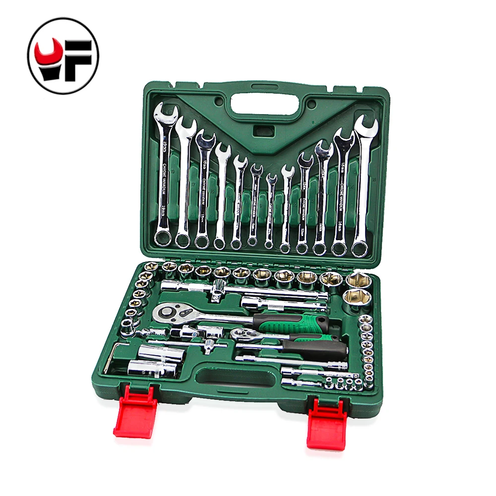 YOFE 61PCS HIGH QUALITY Spanner Socket Set Car Repair Tool Ratchet Wrench Torque Combination Bit a set of keys | Инструменты