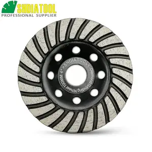 SHDIATOOL 4-дюймовый Алмазный Турбокомпрессор, колесо для бетона и кладки, диаметр 100 мм, Спеченный турбошлифовальный диск