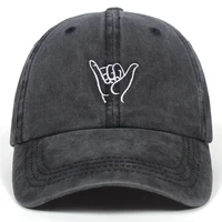 2019 new finger embroidery cap outdoor leisure washed baseball caps adjustable hip hop hat 100cotton women man hats