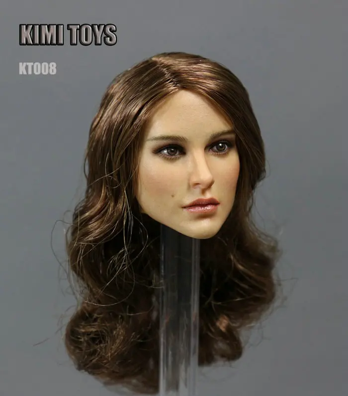 KIMI игрушки KT008 1/6 фигурка головы девушки с длинными волосами для женщин Phi-cen