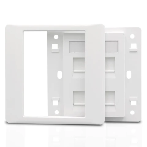 UKITSON Настенная розетка RJ45 4 порта CAT 6 белая