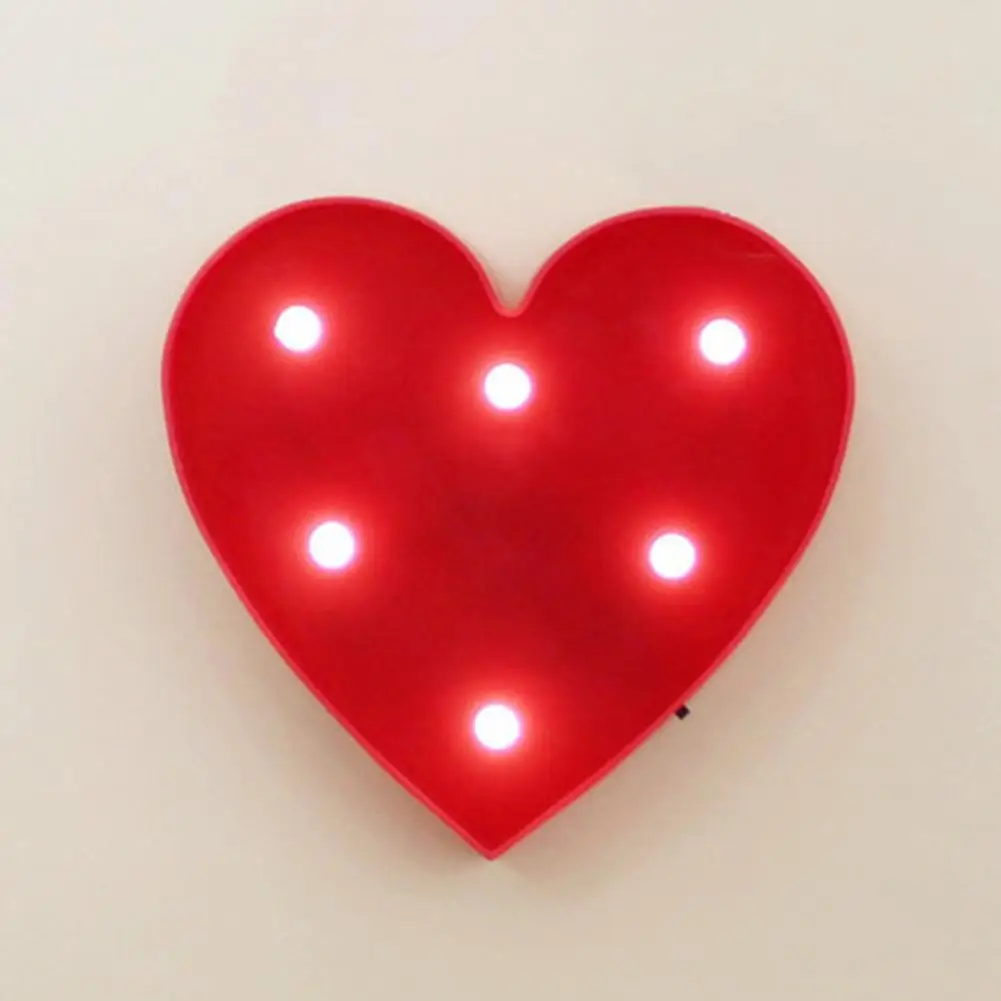 Heart red 3D светодиодный настольный ночник шатер Единорог звезда сердце фламинго и ананасы Рождественская Кокосовая елка домашние вечерние декоративная настольная лампа - Испускаемый цвет: Heart red