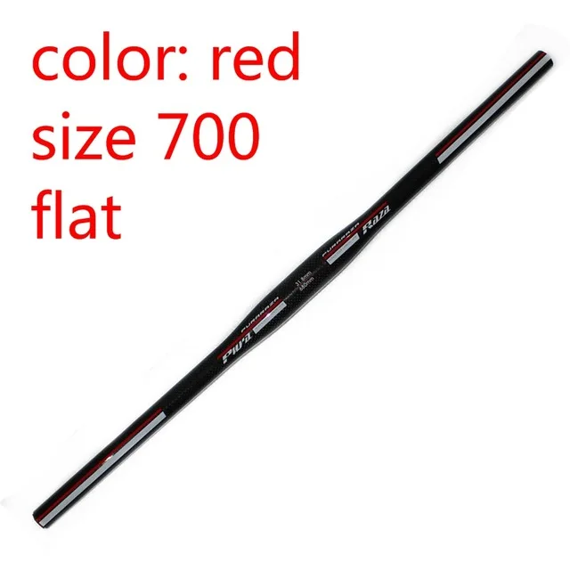 Flat Red 700mm Аутентичный Pura raza полный углеродного волокна горный велосипед ручка MTB руль прямо на плоской крест mtb руль - Цвет: Flat Red 700mm