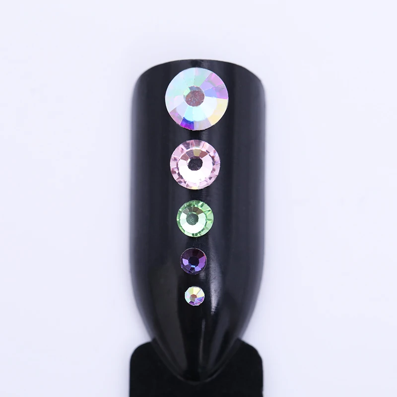 1 коробка цветной горный хрусталь синий зеленый круглый плоский низ Смола 3D