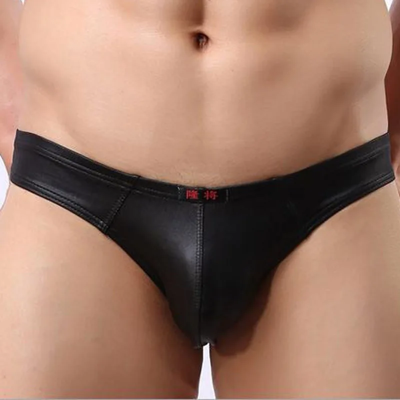 3 цвета искусственная кожа мужские стринги и G String Jockstrap сексуальные трусы для