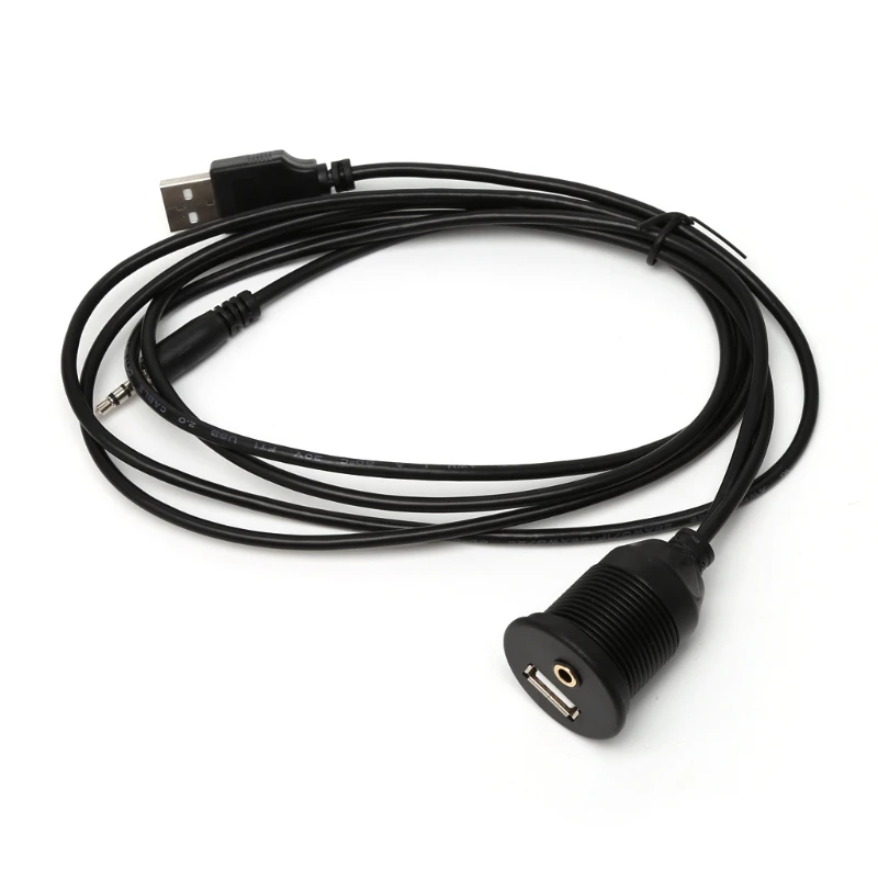 OOTDTY Новый 1 м Автомобильный кронштейн для приборной панели 3 5 мм USB 2 0 AUX разъем
