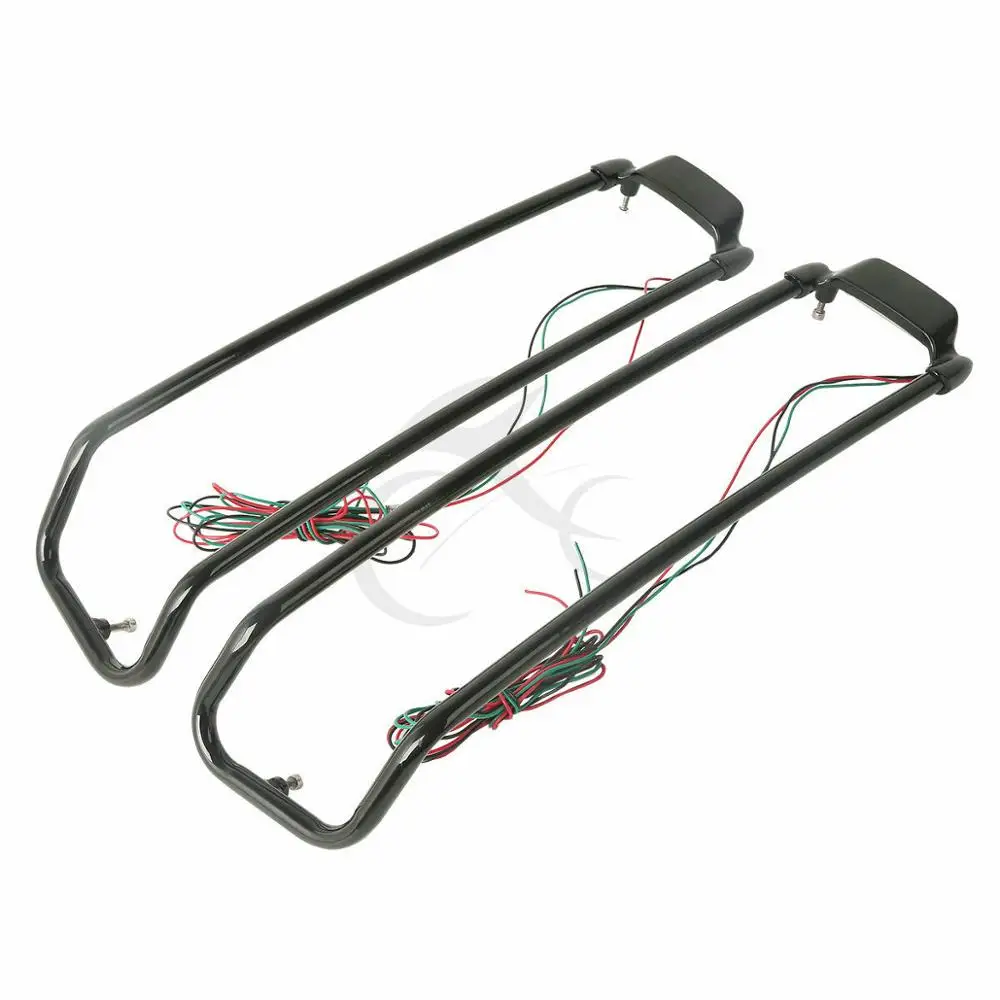 TCMT хромированная черная сумка с крышкой верхняя направляющая для Harley Touring Road King