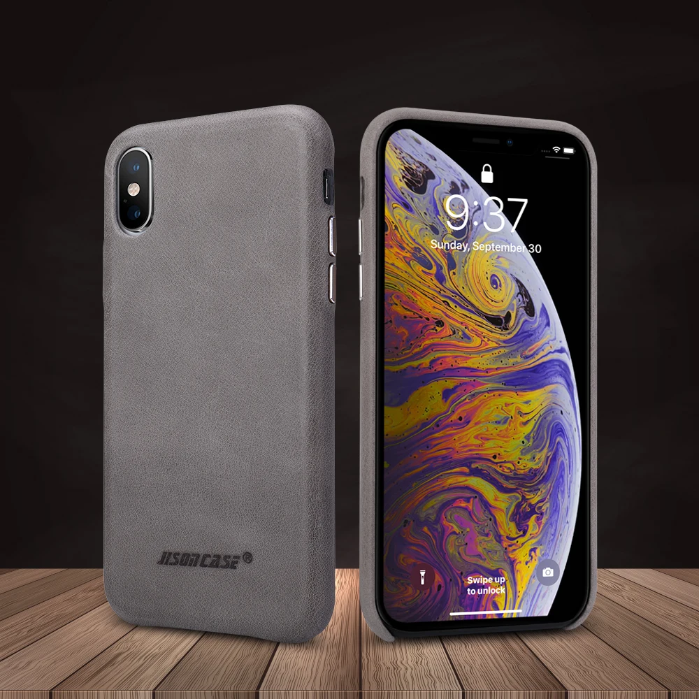 Jisoncase, кожаный чехол для телефона, для iPhone XS, роскошный бренд, чехол для телефона, противоударный, ультра-тонкий, 5,8 дюймов, приталенный Чехол s, новинка