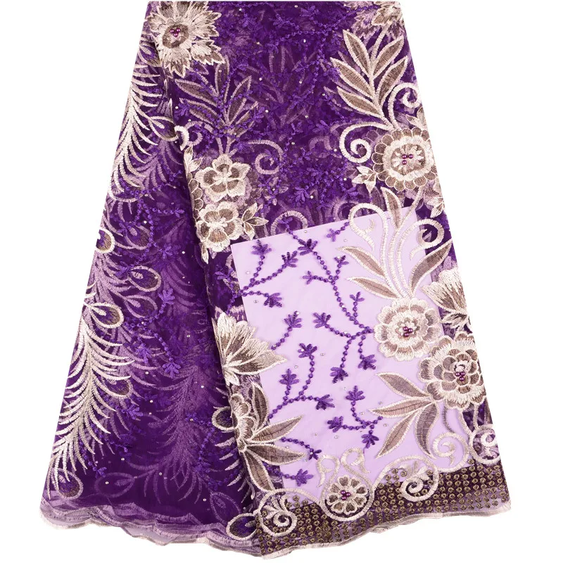 Африканская кружевная ткань оранжевая нигерийская французская сетчатая 2018