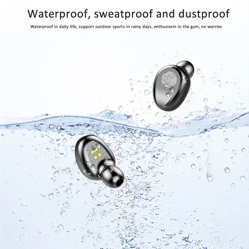 Беспроводные наушники F9 TWS Smart Touch, Bluetooth наушники 5,0, беспроводные наушники 8D, стерео гарнитура с зарядным устройством 2000 мАч