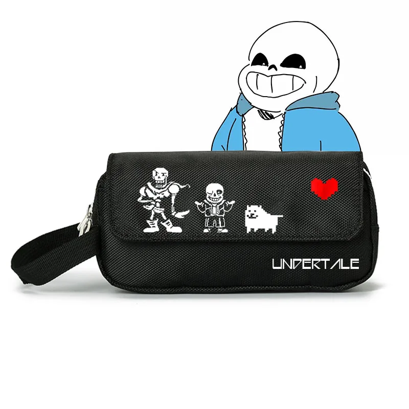 3 Игра Undertale Frisk Sans Скелет принт канцелярские принадлежности Sotrage сумка ручка чехол большой холщовый чехол для карандашей школьные сумки органайзер для путешествий - Цвет: 3