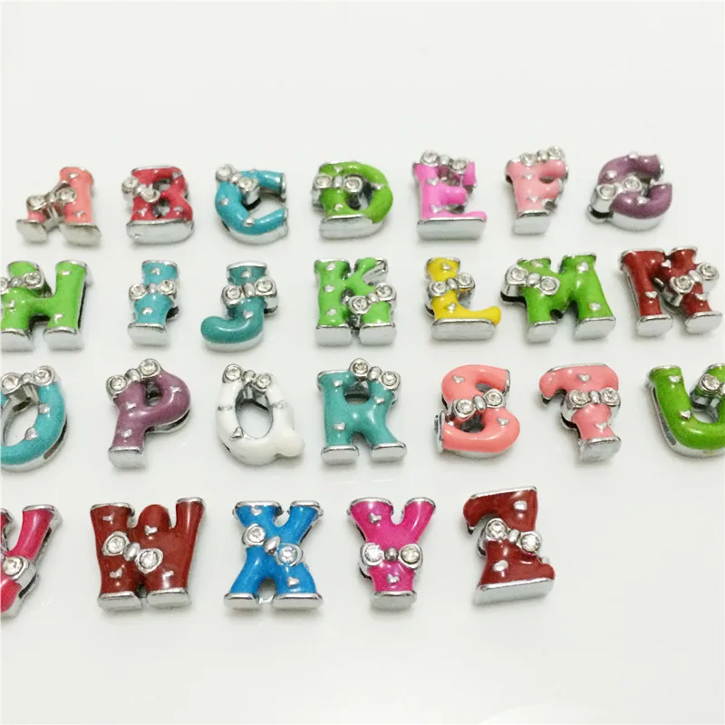 8 мм DIY бант скользящие буквы &quotA Z&quot выбирают свободно подходят самодельный