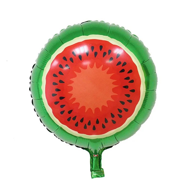 Watermelon 1 шт. 1" Гелиевый шар из фруктовой фольги, персиковый арбуз, киви, клубника, апельсин, ананас, летние украшения для вечеринки, детские игрушки - Цвет: Watermelon
