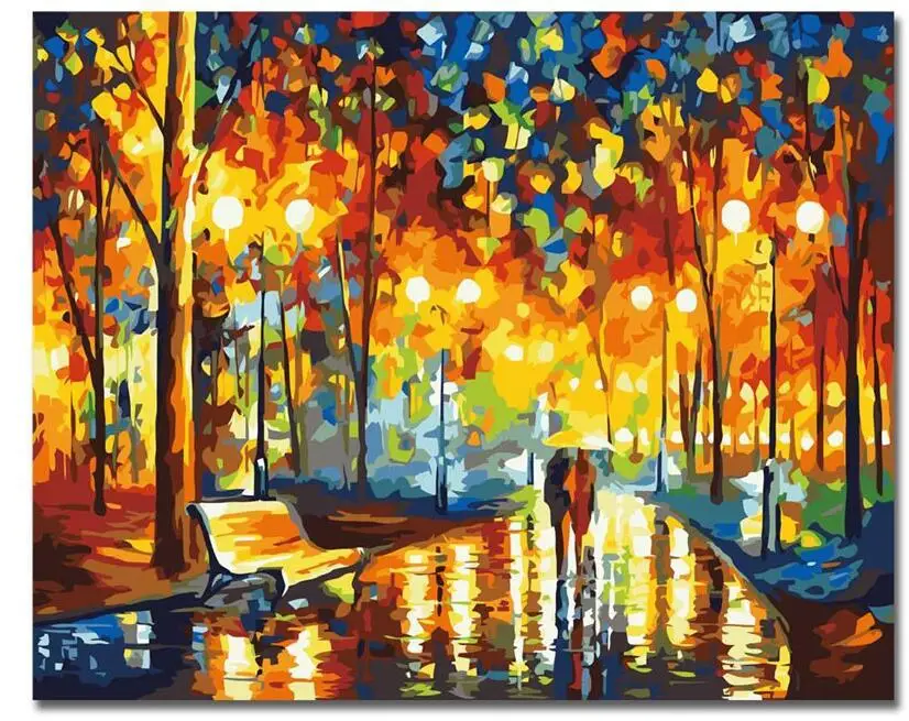 40CMx50CM no framed CHENISTORY, Безрамная, сделай сам, живопись по номерам, пейзажная живопись, каллиграфия, современное настенное искусство, холст, живопись для домашнего декора, подарок - Цвет: 40CMx50CM no framed