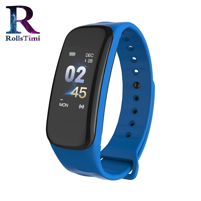 Blue RollsTimi повседневные мужские умные браслеты сердечный ритм SmartWatch женские фитнес-трекер шагомер спортивные наручные часы IOS Android - Цвет: Blue
