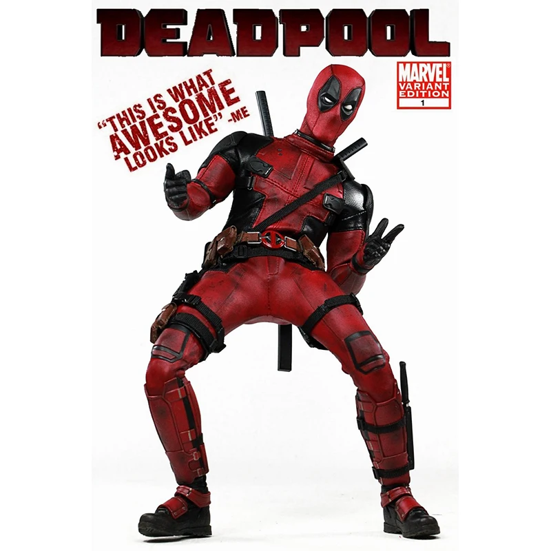 30 см 1/6 Супер герои Marvel X-men Дэдпул 2 фигурка Сидящая Модель осанки Аниме ПВХ Коллекция игрушек модель