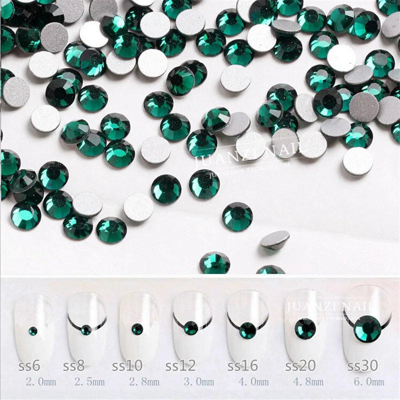CCBLING ss3 ss30 плоская задняя изумрудная 3d украшение для ногтей с кристаллами) не