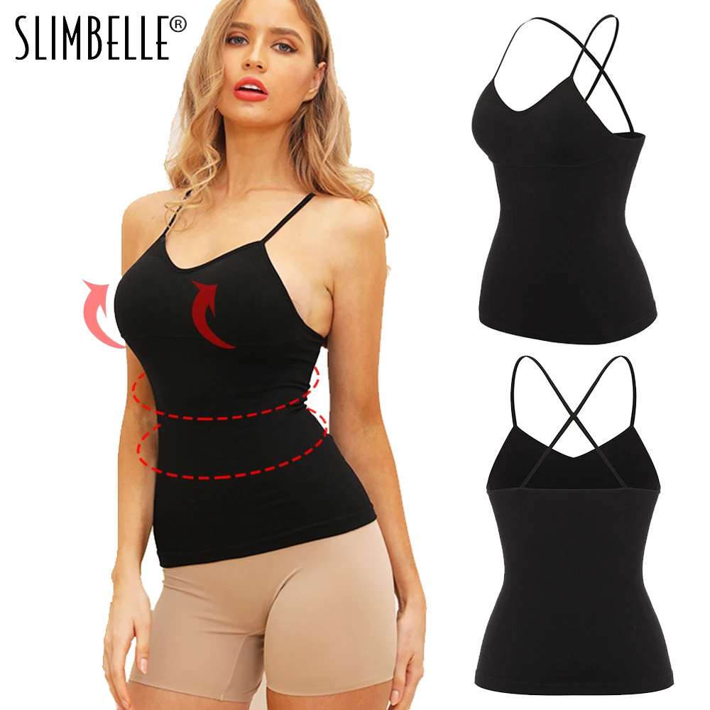 Женский топик без рукавов черный размера плюс с регулировкой живота приталенный