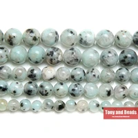 9th aug natural sesame stone kiwi jasper round loose beads 4 6 8 10 12mm pick size for jewelry making