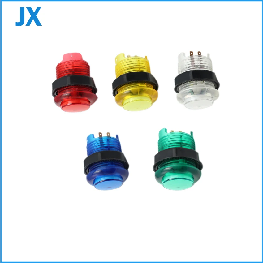 20 шт./лот Аркада 30 мм Светодиодная подсветка кнопки Встроенная 12 В с