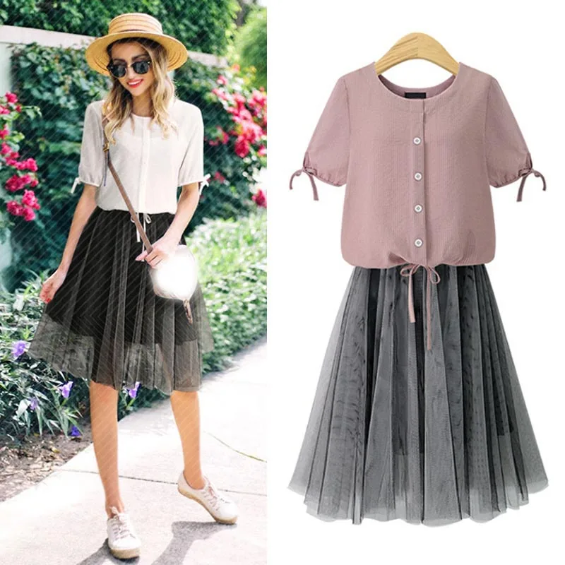 Женское шифоновое платье с кружевным верхом тонкое большого размера костюм из