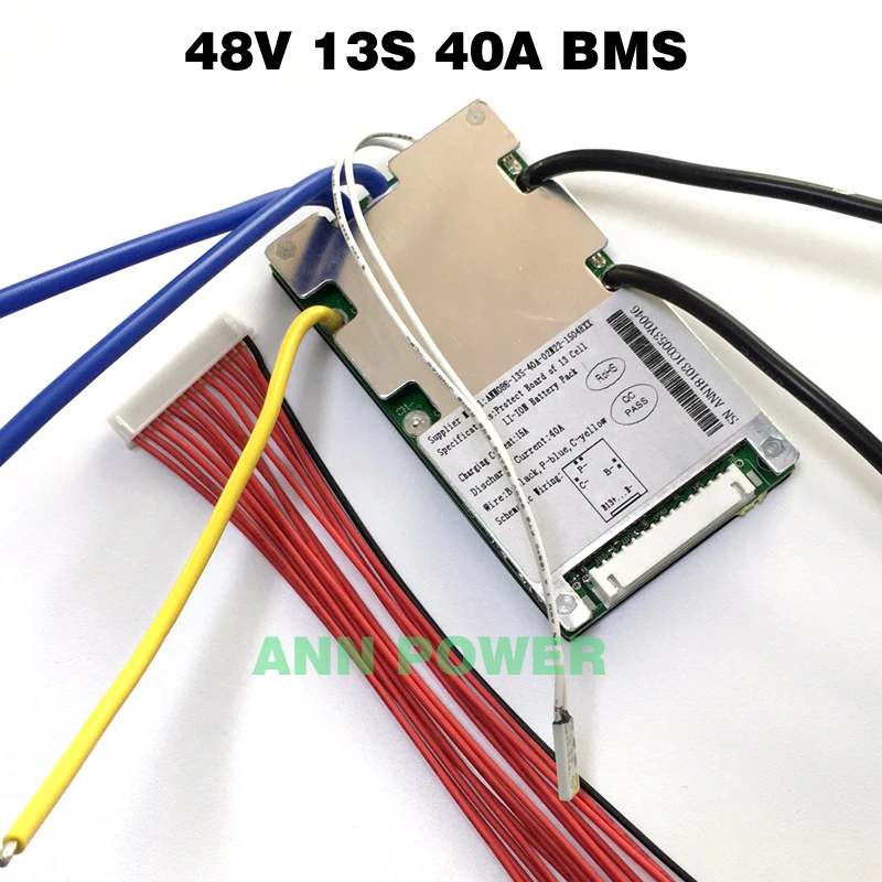 Литий-ионный аккумулятор BMS 13S 48V 20A, 30A, 40A и 50A BMS для 48V 500 W-2000 W литий-ионный аккумулятор с функцией баланса
