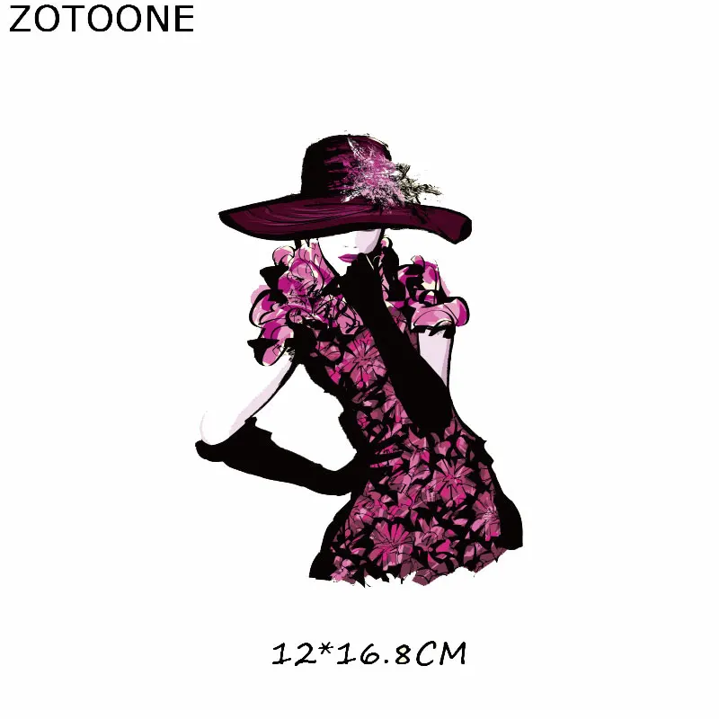 ZOTOONE/цветные нашивки для девочек с цветком и железом, сделай сам, для футболки, платья, свитера, термопереводные наклейки на одежду