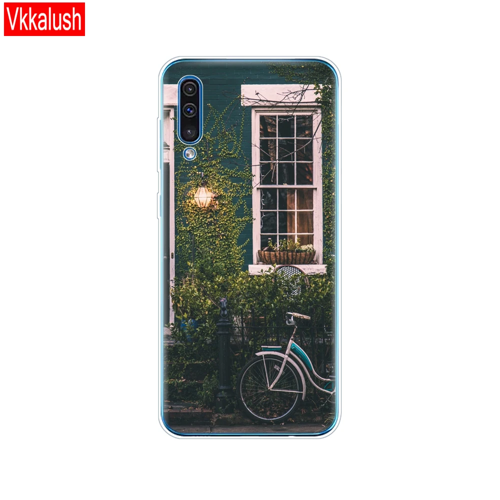80142 Чехол для samsung Galaxy A50 Чехол Мягкий силиконовый чехол для телефона samsung A50 A505 A505F SM-A505F 6," прозрачный чехол - Цвет: 80142