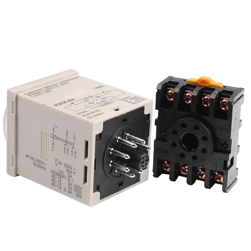 24V-48V DC/AC Multi Range Delay Timer Time Relay H3CR-A8 8pins with Socket Base | Обустройство дома