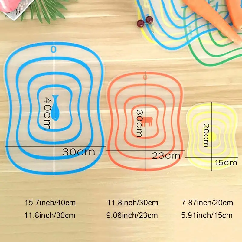4 шт. пластиковая нескользящая матовая кухонная разделочная доска кулинарный