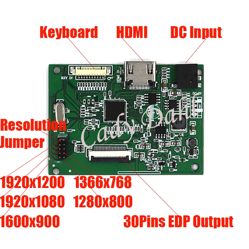 Плата контроллера для Raspberry Pi ПК HDMI EDP модуль платы матрица 1920x1200 1920x1080 1600X900 1366x768